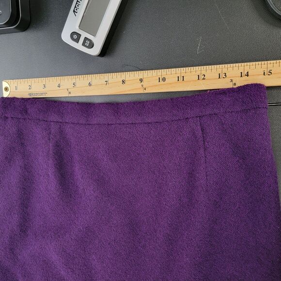 ESCADA Skirt 38 Wool Angora Blend Boucle US M Pencil Skirt Classic Purple Luxury - Picture 14 of 16